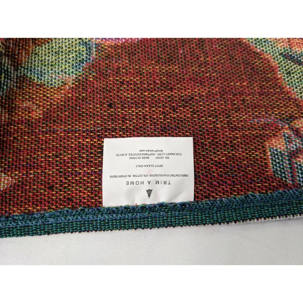 Christmas Santa Claus Sleigh Tapestry Table Runner 72 Inch Lot‎ of 2 Kmart